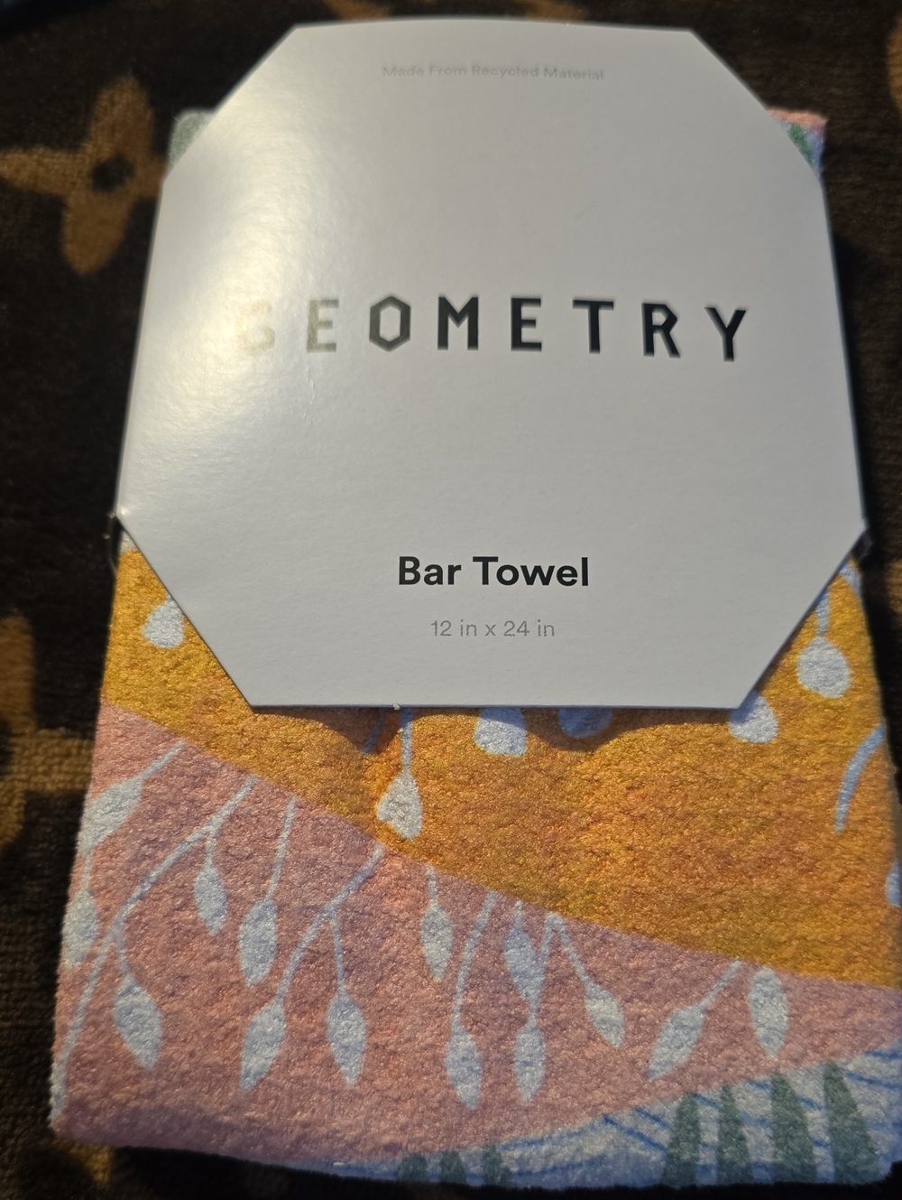 Geometry Bar Towel- NWT - 12x24